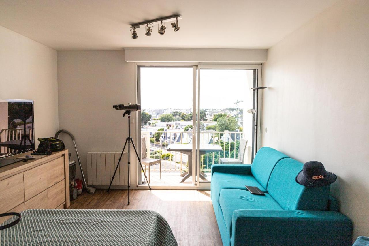 Appartement Vue Panoramique Mer, Pret De Velos, Wifi Quiberon Bagian luar foto